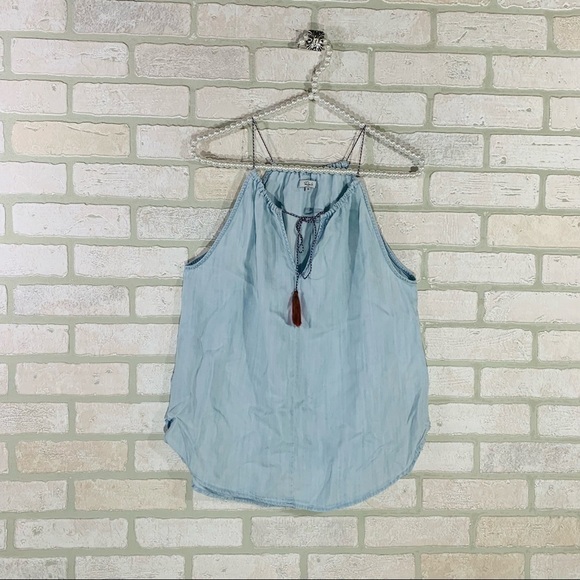 Rails Liv Light Vintage Wash Chambray Sleeveless Top Size XS - Picture 1 of 9